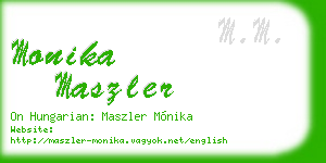 monika maszler business card